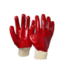 China Factory PVC Coated Chemical Rubber Gloves